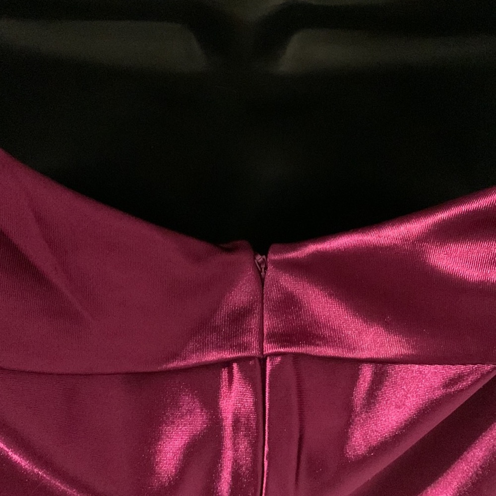 Express Magenta Satin Off The Shoulder Thong Bodysuit Size XS NWT - Picture 8 of 15